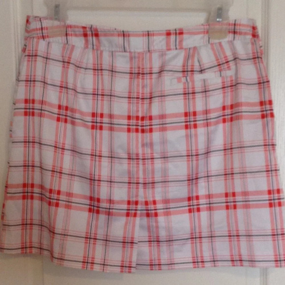 IZOD PerformX Women's Golf Golfing Tennis Skort Stretch Skirt Size 12 White Red - Picture 4 of 8